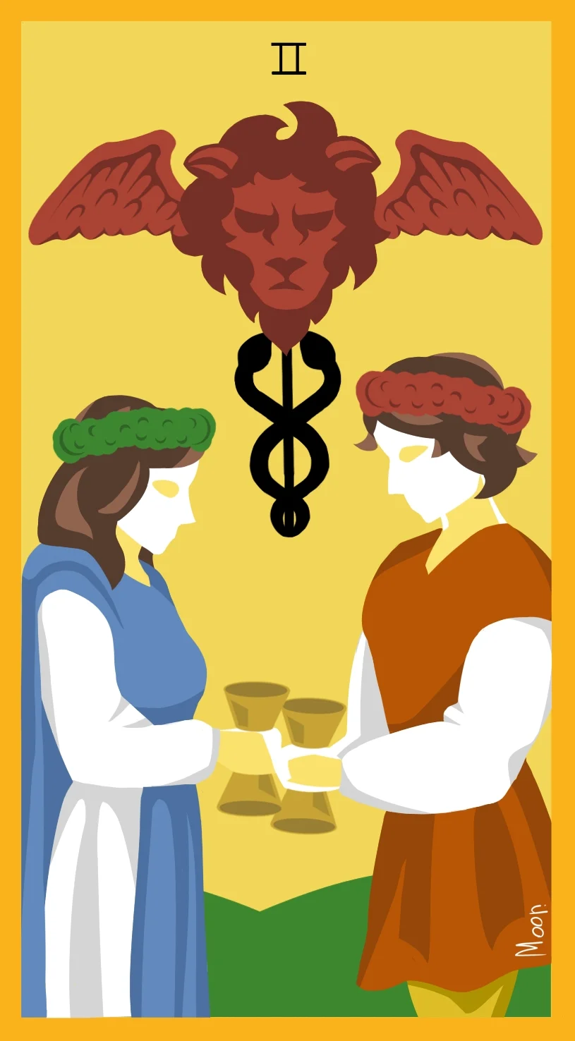 Двойка Кубков — карта Таро