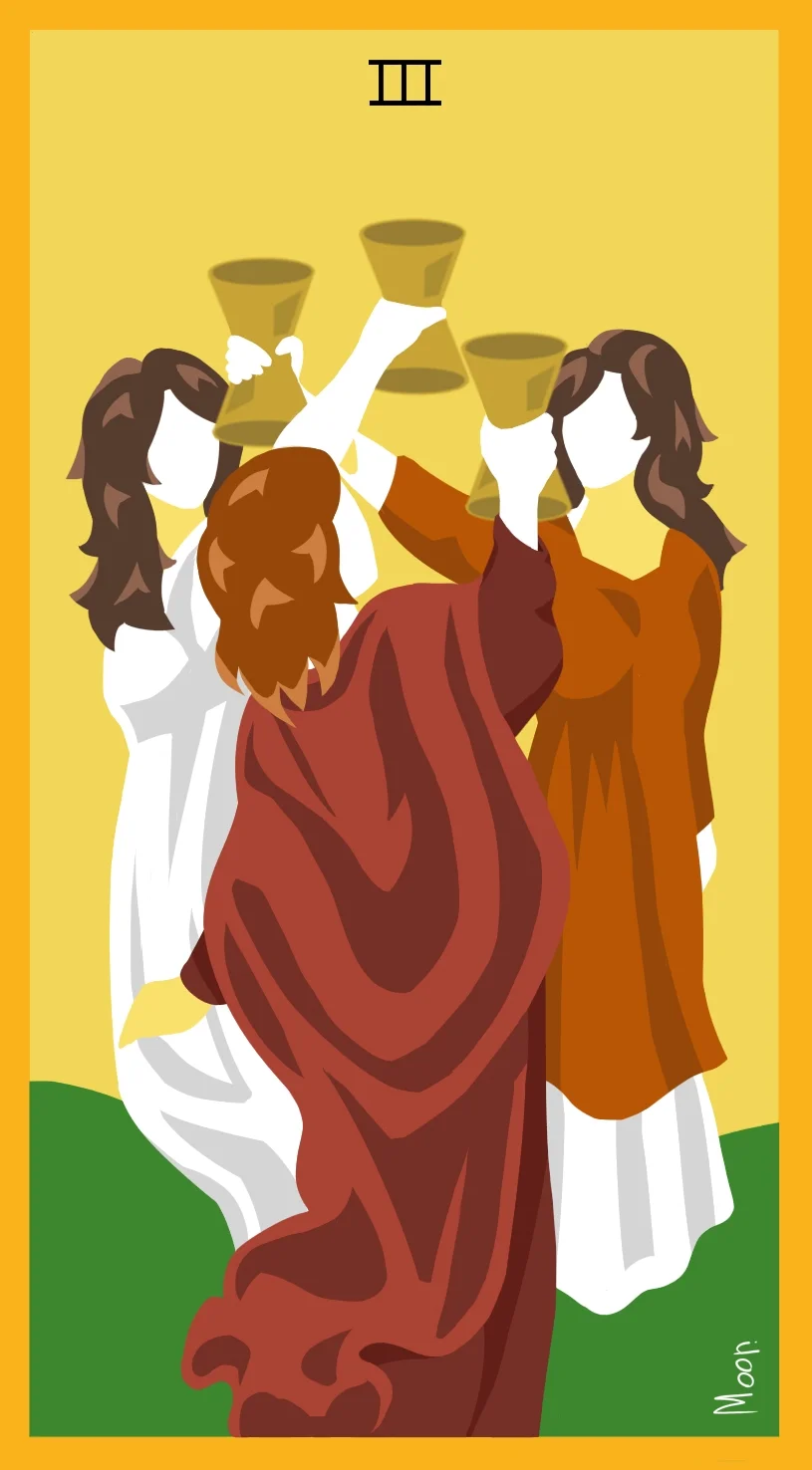 Тройка Кубков — карта Таро