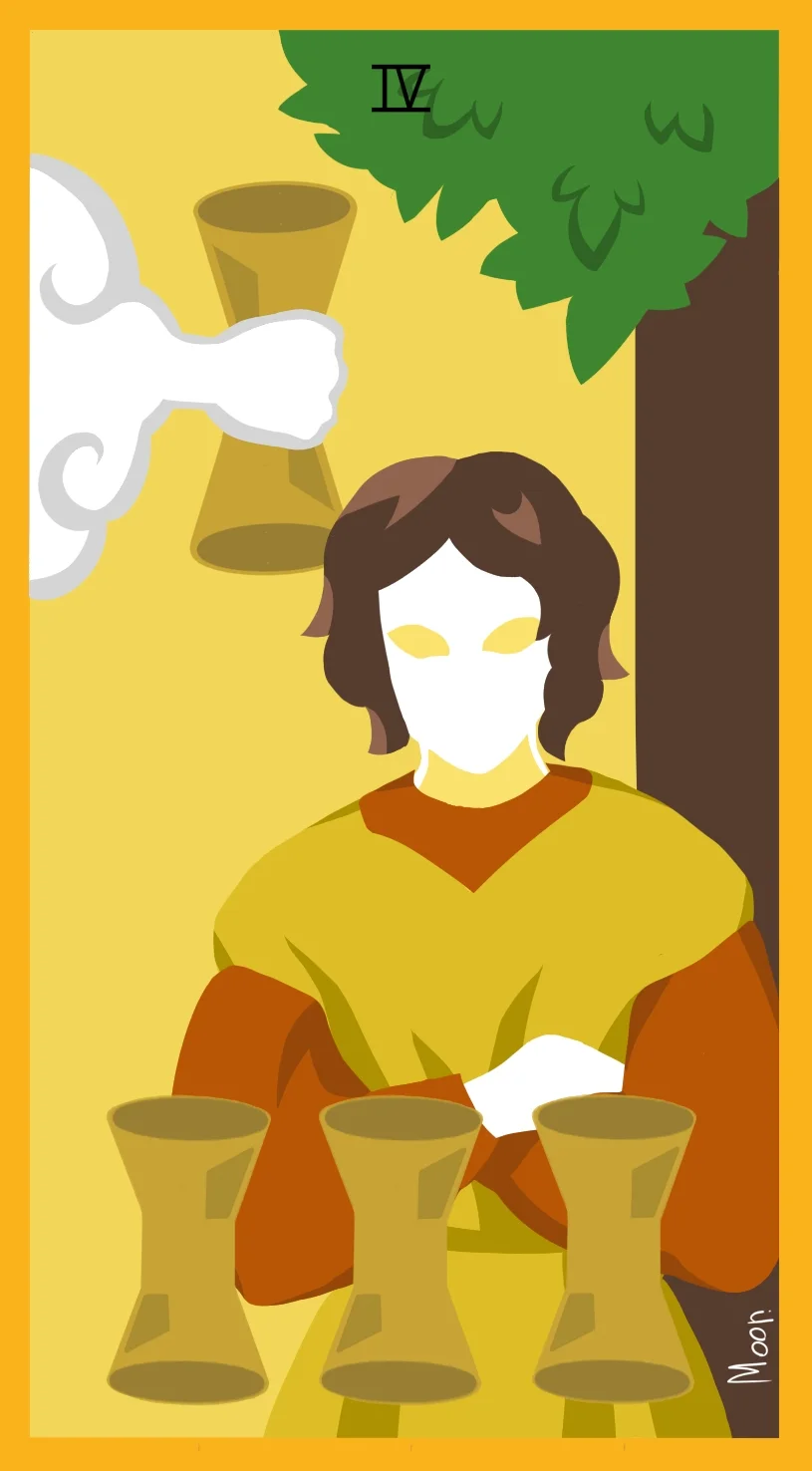 Четвёрка Кубков — карта Таро