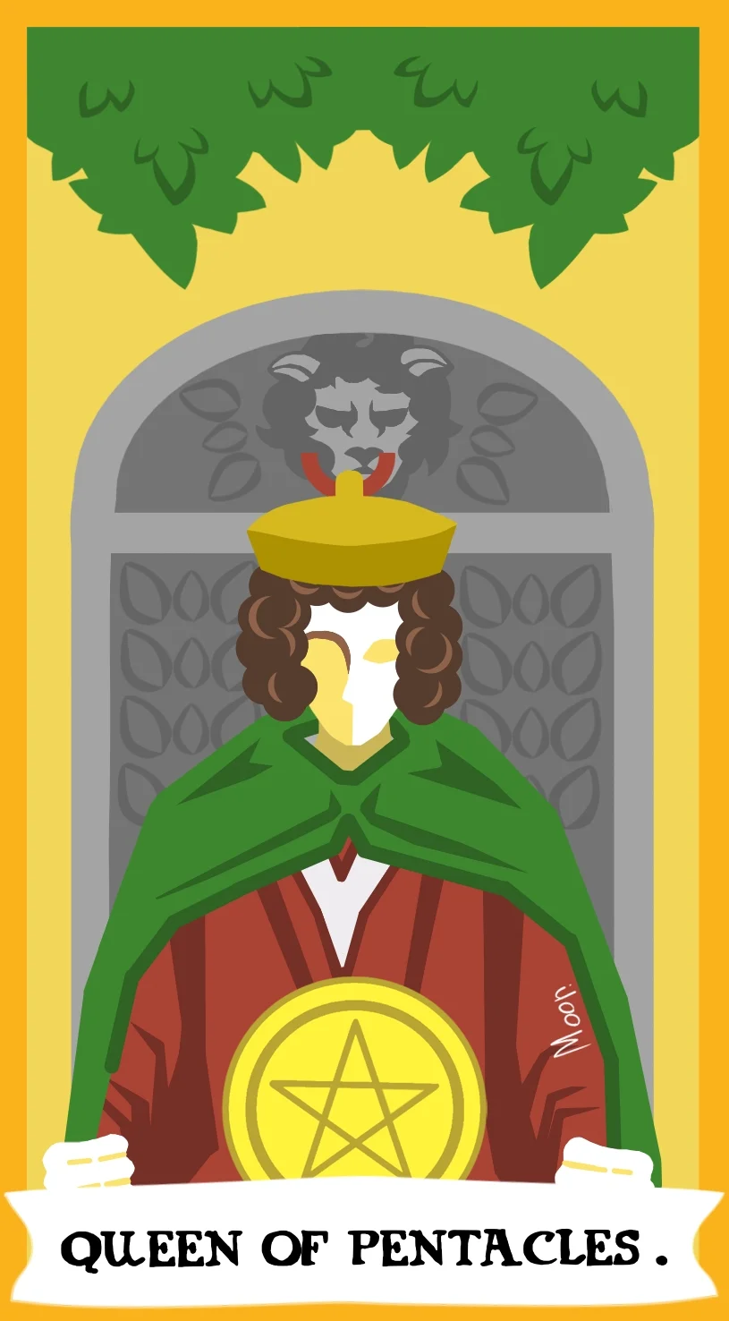 Королева Пентаклей — карта Таро