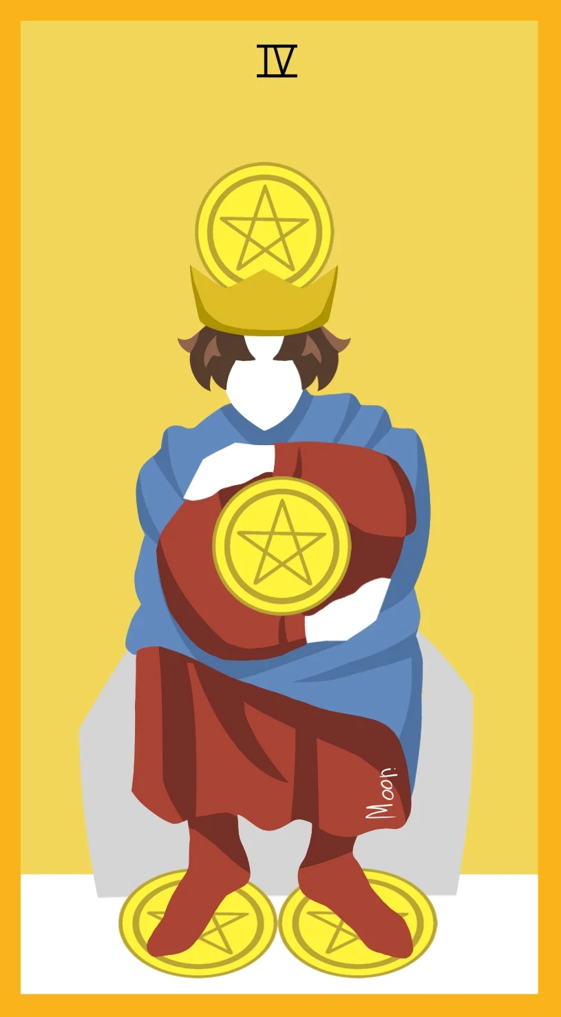 Четвёрка Пентаклей — карта Таро