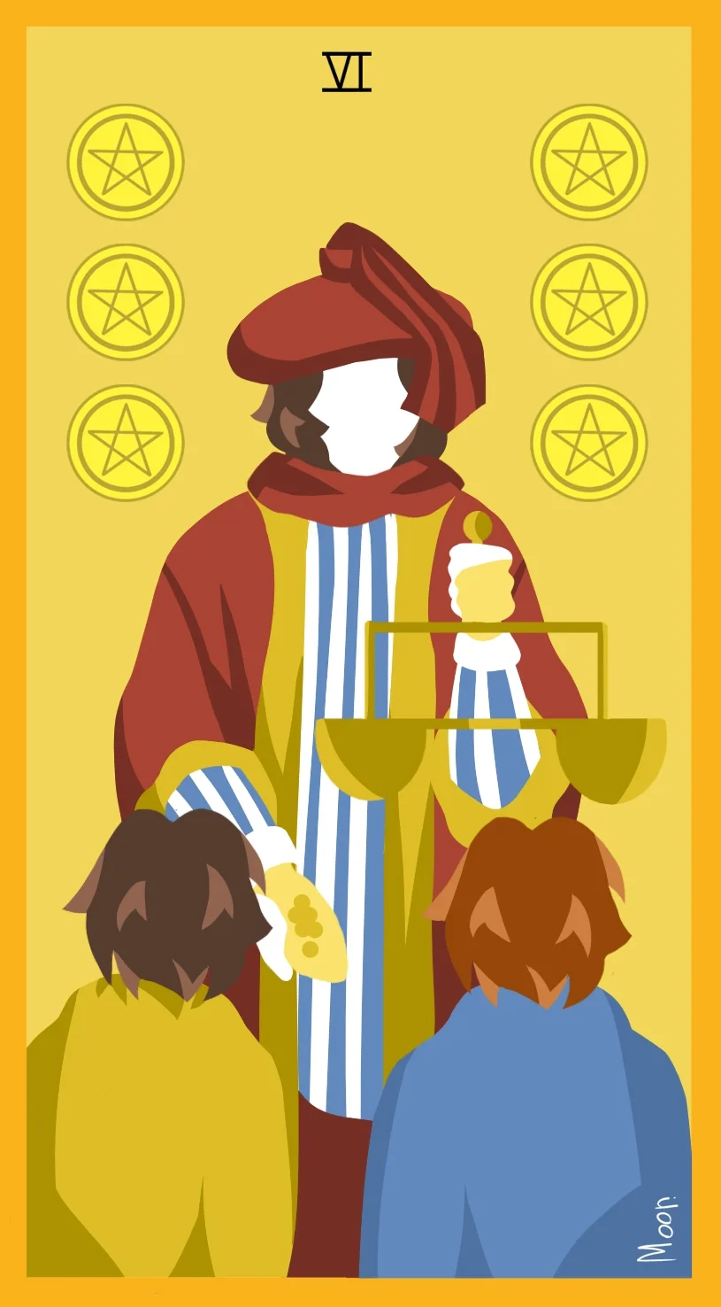 Шестёрка Пентаклей — карта Таро