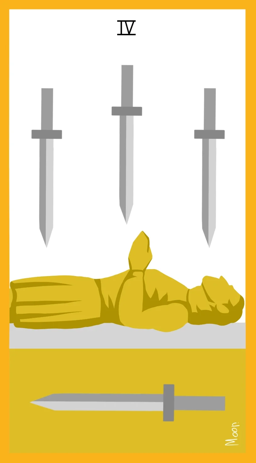 Четвёрка Мечей — карта Таро