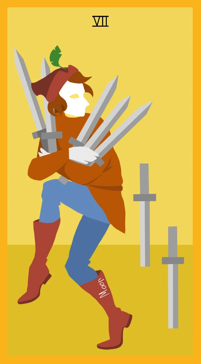 Семёрка Мечей — карта Таро