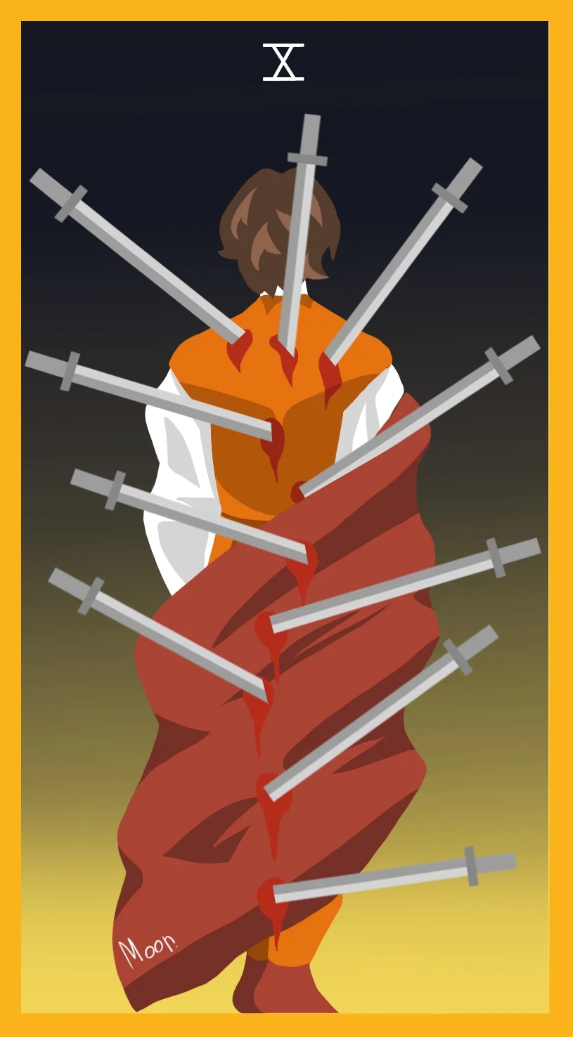 Десятка Мечей — карта Таро