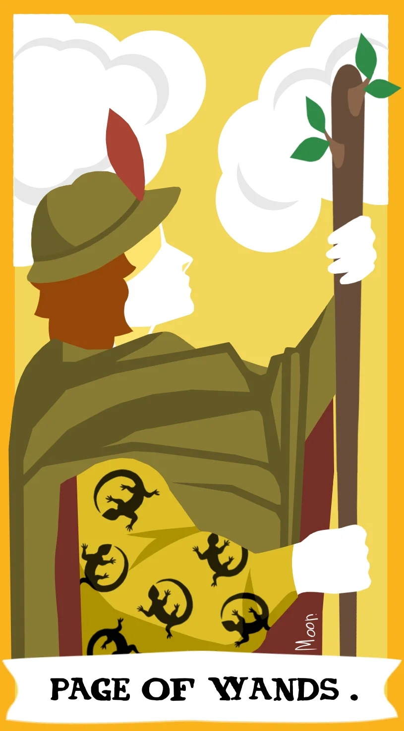 Паж Жезлов — карта Таро