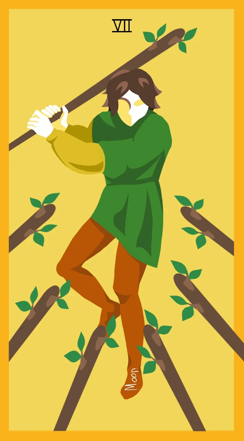 Семёрка Жезлов — карта Таро