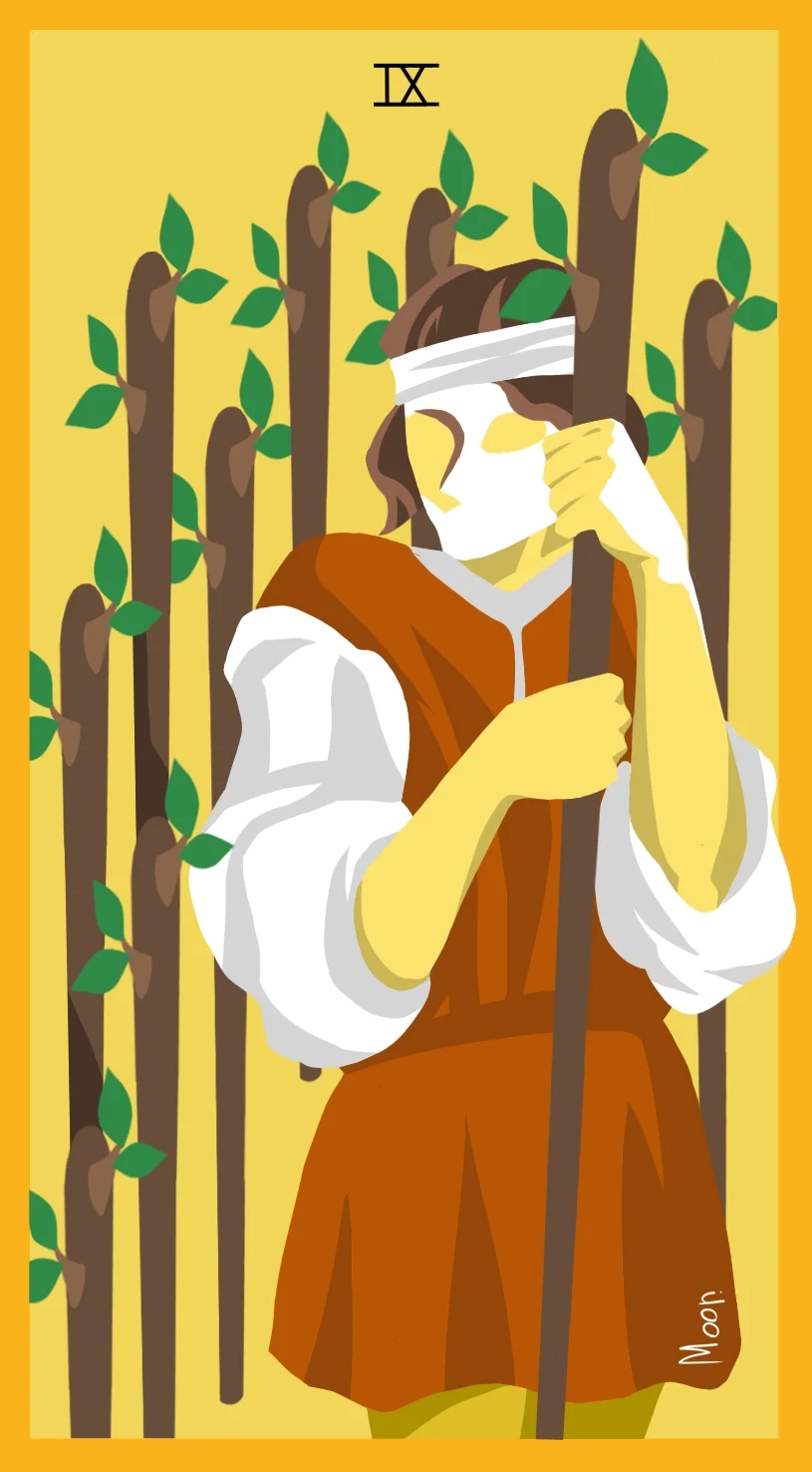 Девятка Жезлов — карта Таро